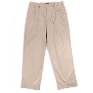 Dockers Classic Fit Pleated Front Pants, Cuffed Hem   32 x 30	Tan
